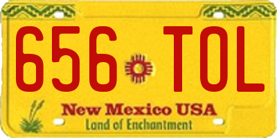 NM license plate 656TOL