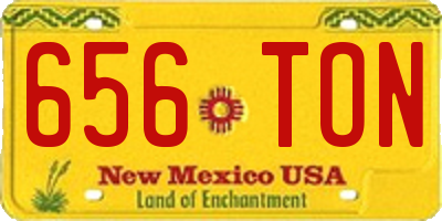 NM license plate 656TON