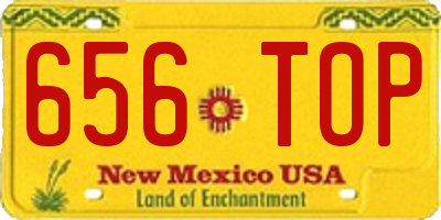 NM license plate 656TOP