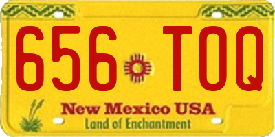 NM license plate 656TOQ