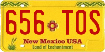 NM license plate 656TOS