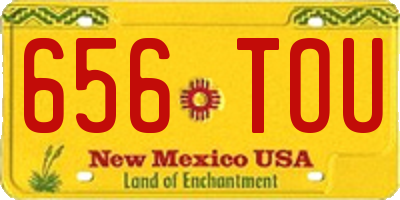 NM license plate 656TOU