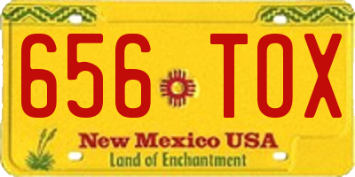 NM license plate 656TOX