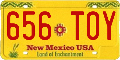NM license plate 656TOY