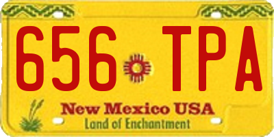 NM license plate 656TPA