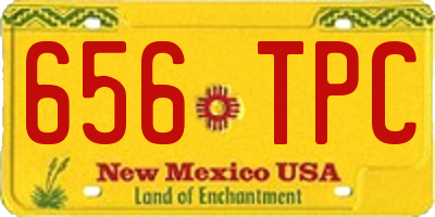 NM license plate 656TPC
