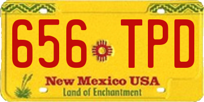NM license plate 656TPD
