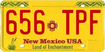 NM license plate 656TPF