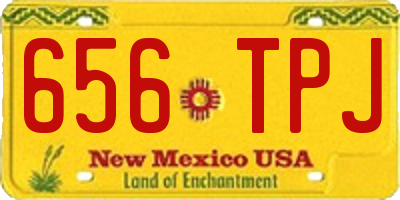 NM license plate 656TPJ