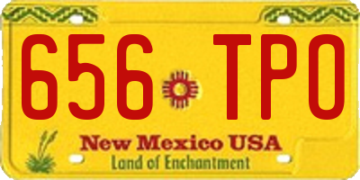 NM license plate 656TPO