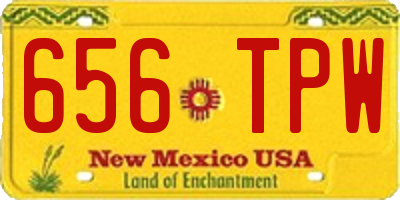 NM license plate 656TPW