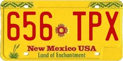 NM license plate 656TPX