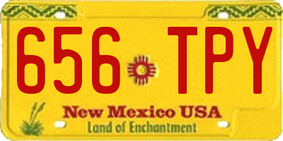 NM license plate 656TPY