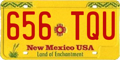 NM license plate 656TQU