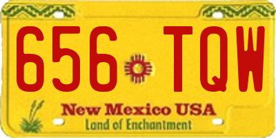 NM license plate 656TQW