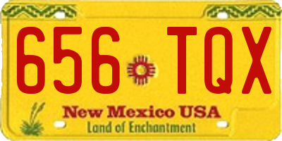 NM license plate 656TQX