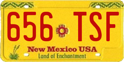 NM license plate 656TSF