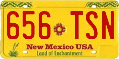 NM license plate 656TSN