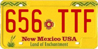 NM license plate 656TTF