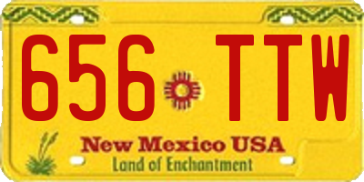 NM license plate 656TTW