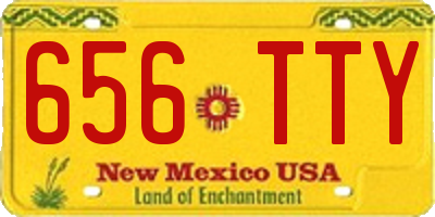 NM license plate 656TTY