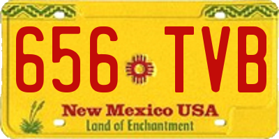 NM license plate 656TVB