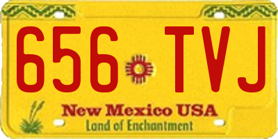 NM license plate 656TVJ