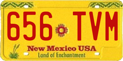 NM license plate 656TVM