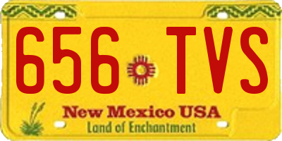 NM license plate 656TVS