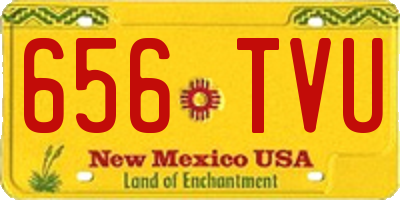 NM license plate 656TVU