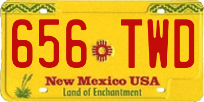 NM license plate 656TWD