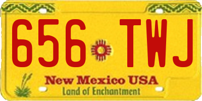 NM license plate 656TWJ