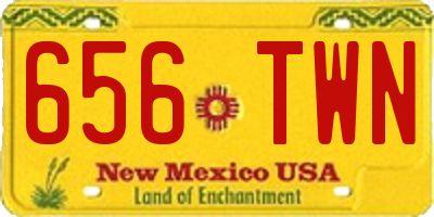 NM license plate 656TWN