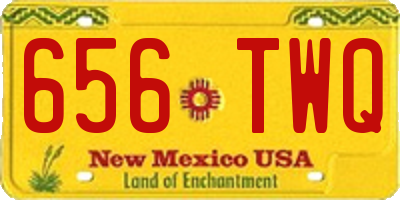 NM license plate 656TWQ