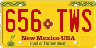 NM license plate 656TWS