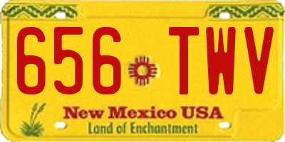 NM license plate 656TWV