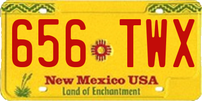 NM license plate 656TWX