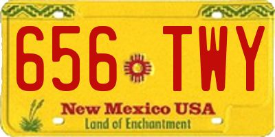 NM license plate 656TWY
