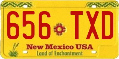 NM license plate 656TXD