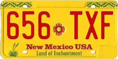 NM license plate 656TXF