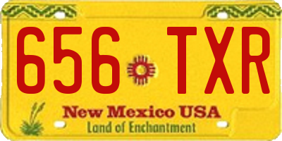 NM license plate 656TXR
