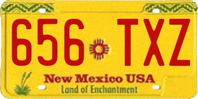 NM license plate 656TXZ
