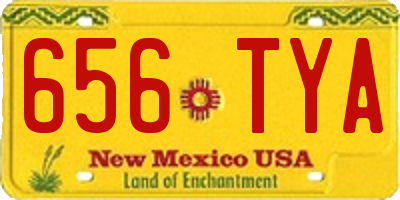 NM license plate 656TYA
