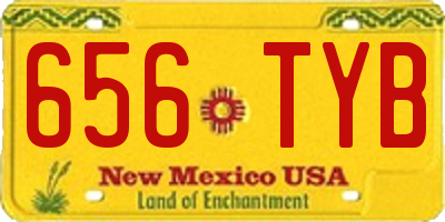 NM license plate 656TYB