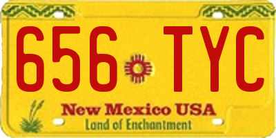 NM license plate 656TYC