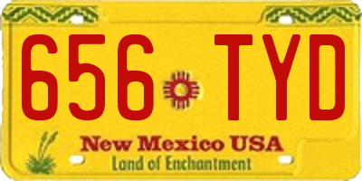 NM license plate 656TYD