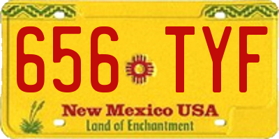 NM license plate 656TYF
