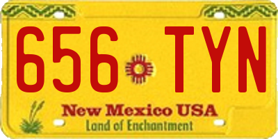 NM license plate 656TYN