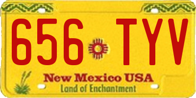 NM license plate 656TYV