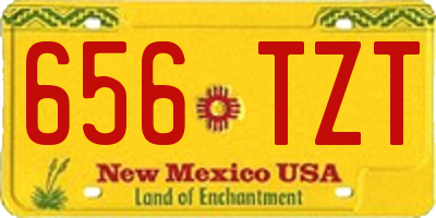 NM license plate 656TZT